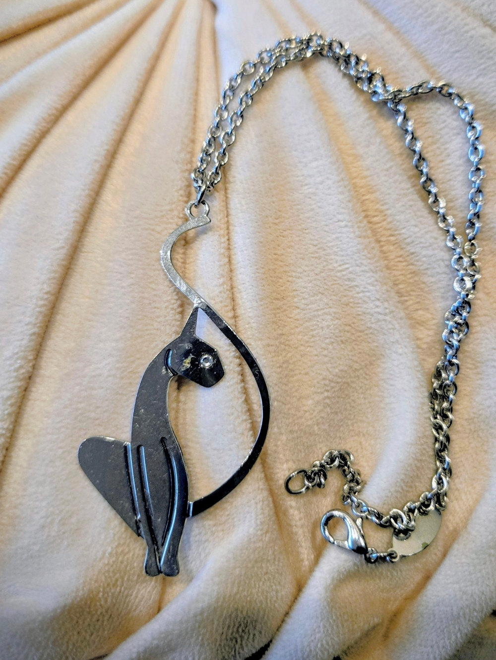 Baby Phat Silver Cat Pendant Necklace - Picture 4 of 5